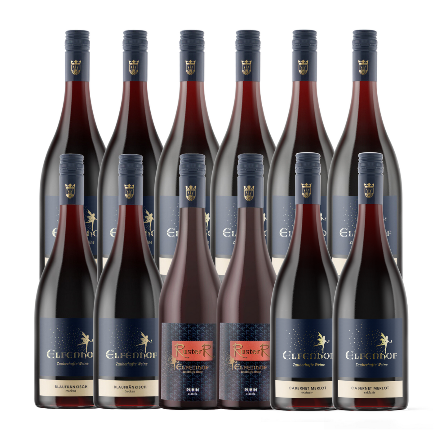 12 dry red wine tasting pack